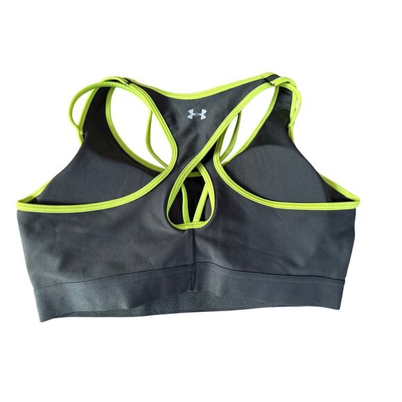 Under Armour Mid Crossback Strappy Sports Bras Womens Sz XL Green Purple Print - Picture 7 of 9